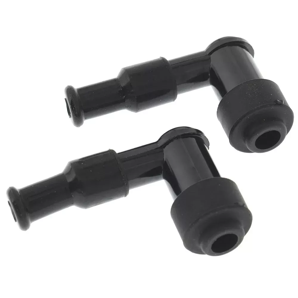 2×Spark Plug Boot Cap Cover Resistor For LB05F 90 Degree ATV Motorcycle Snow