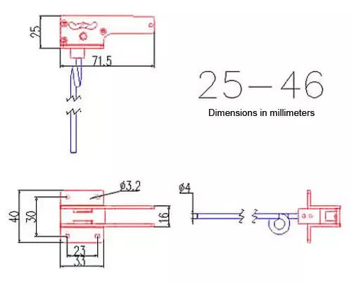 25 – 46 85-Degree Main Electric Retracts