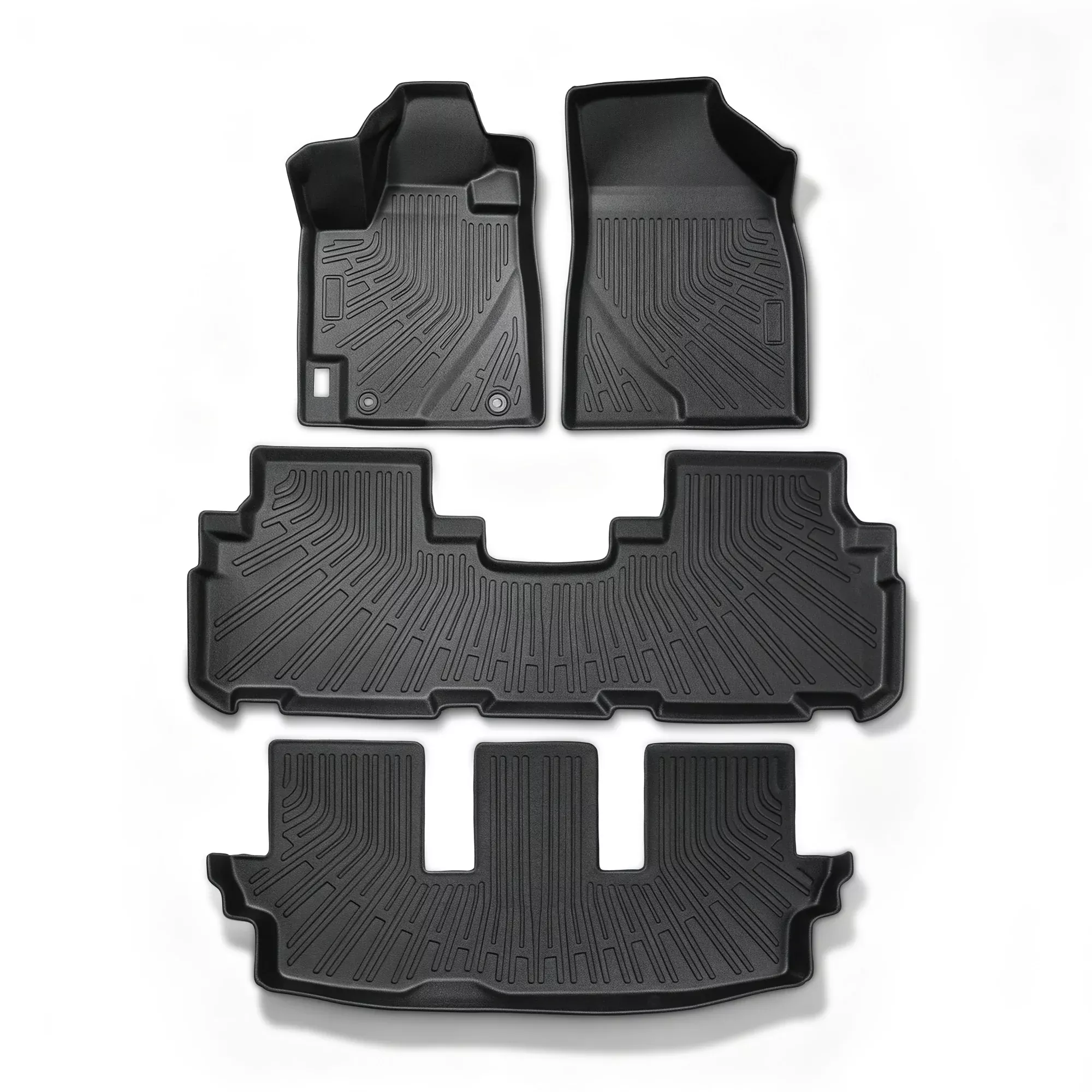 3D Black Car Floor Mats 4Pcs Floor Liners Replacement for Highlander 2008-2013