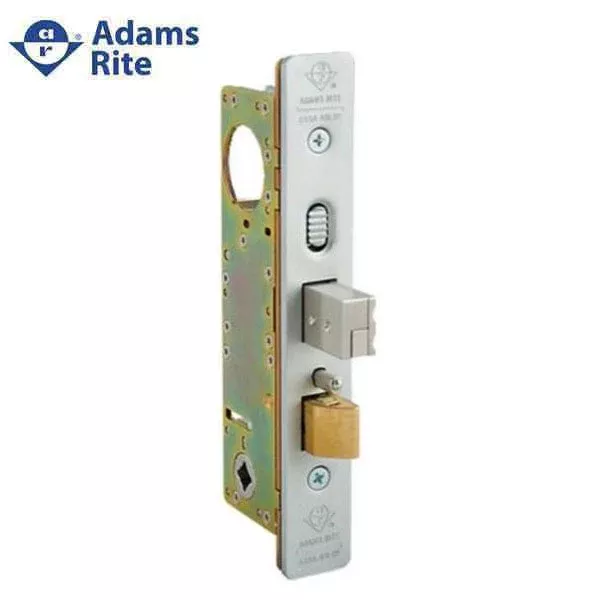 Adams Rite - 2190 -Dual Force Interconnected Boxed Lockset - 1-1/8"Backset - Flat Strike - Aluminum
