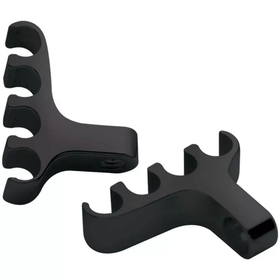 Billet Specialties - 4 Wire Separator Valve Cover Mount Black Pair