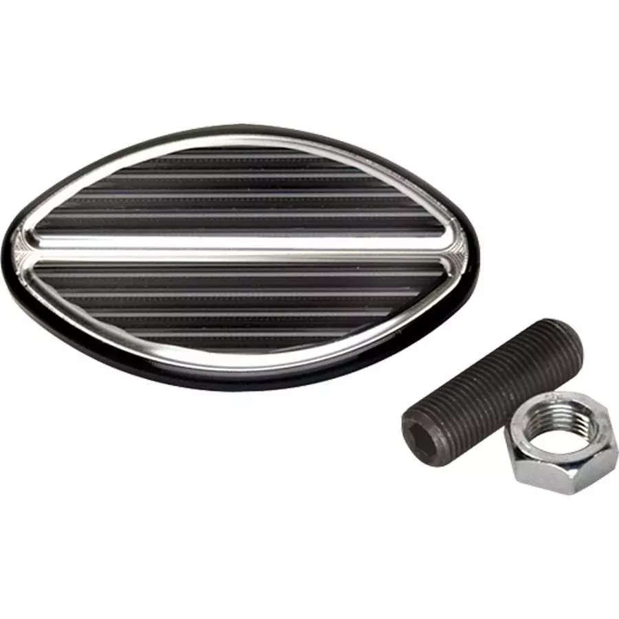 Billet Specialties - Black Oval Brake Pedal