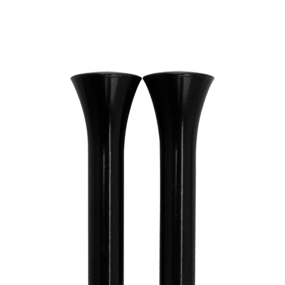 Billet Specialties - Door Lock Knobs Tri-Five Smooth Black Pair