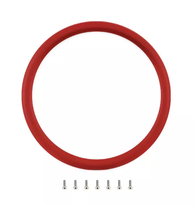 Billet Specialties - Half Wrap Ring 15.5in Red Leather