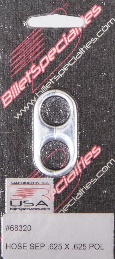 Billet Specialties - Hose Separator .625x.625 -Polished