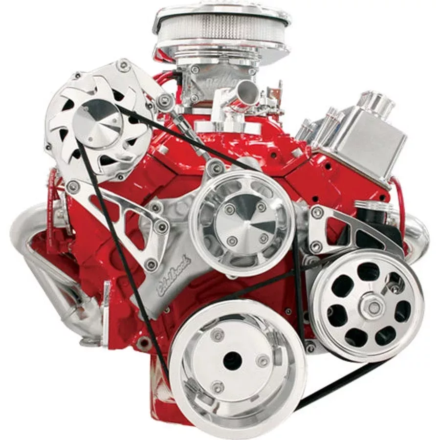 Billet Specialties - SBC LWP Serpentine Conversion KIt Black
