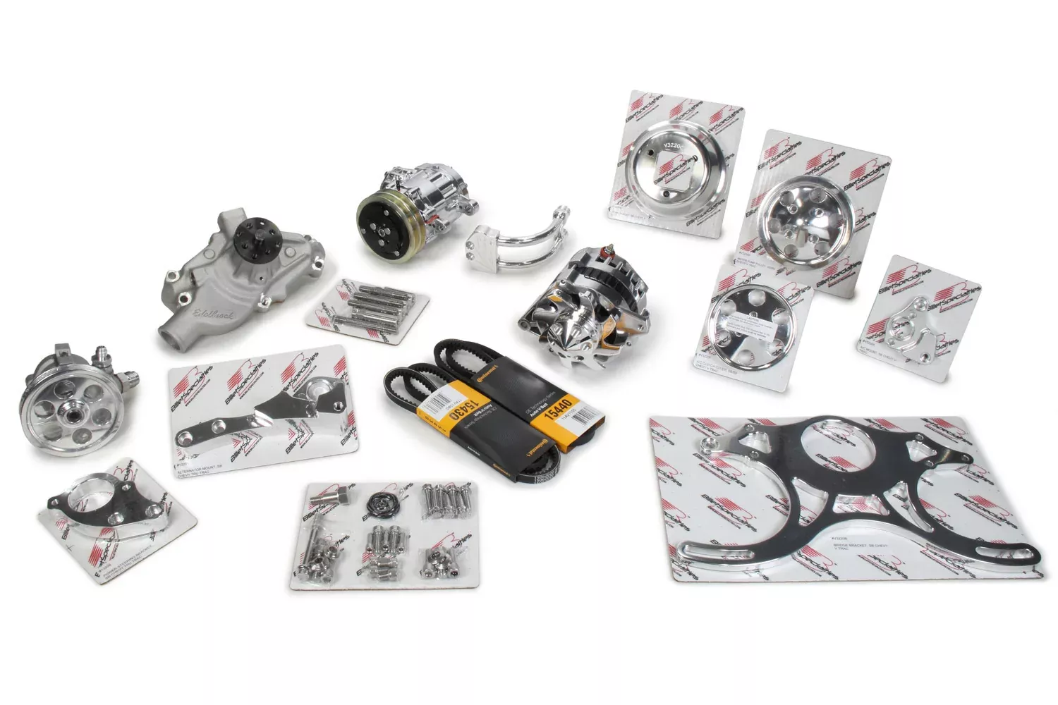 Billet Specialties - SBC V-Trac Pulley Sys.