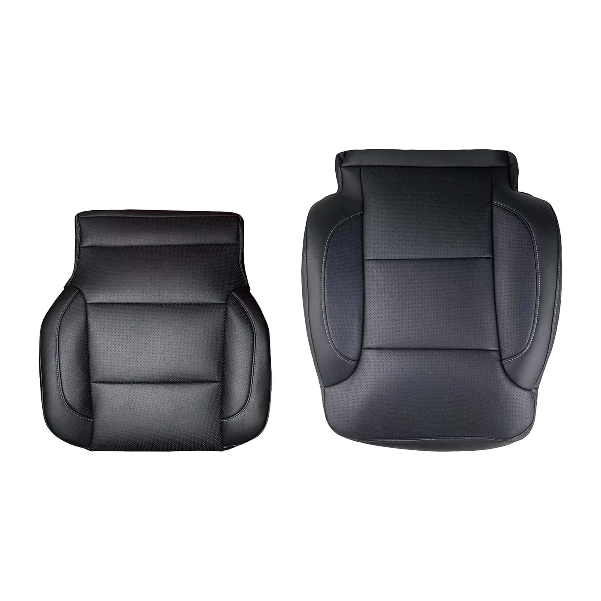 Bottom and Top Black Seat Cover Replacement for Silverado 2014-2019