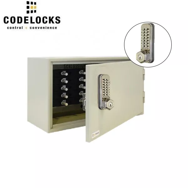 CodeLocks - Key Secure Extra Security Key Cabinet w/ CL255 - Mechanical Lock - Tubular Mortise Latch - Optional Cabinet Size