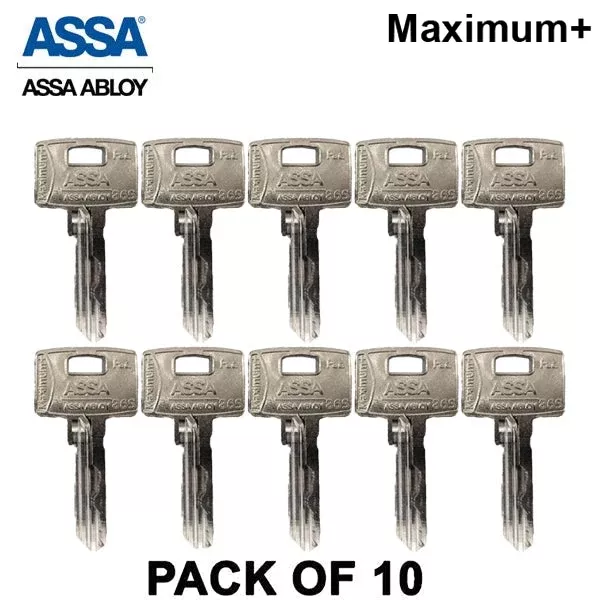 *Discontinued* 10 x ASSA - Maximum+ - Key Blanks (Bundle of 10)
