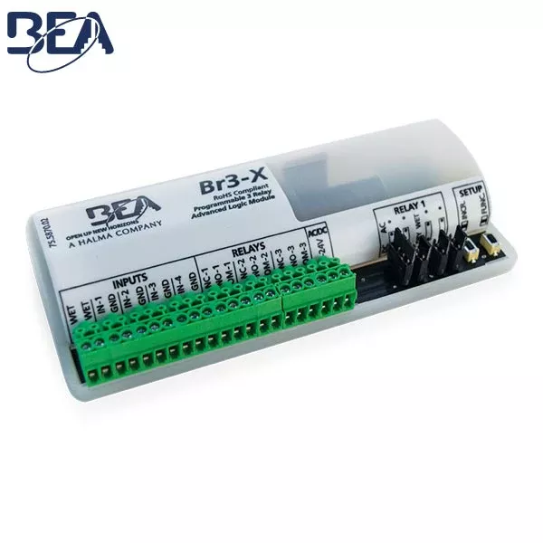 *Discontinued* BEA - BR3-X - Programmable 3-Relay Advanced Logic Module & Restroom Controller