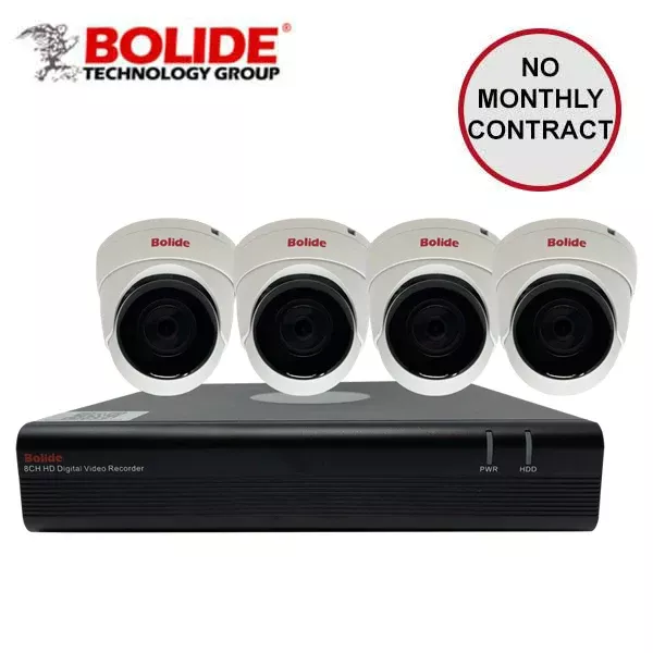 *Discontinued* Bolide / Hybrid DVR Kit / 8 Channel / Control Over Coax / 4 x 2MP Mini Turret / 1080p / 1TB HDD / BK-KIT8-4