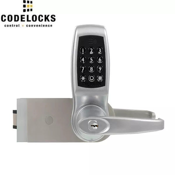 *Discontinued* CodeLocks - CL4500-GD - Electronic Smart Lock - Smart Glass Door Lock - NetCode Technology - Brushed Steel