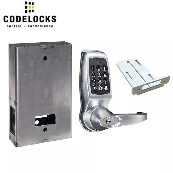 *Discontinued* CodeLocks - CL4510 Gate Box Kit - Electronic Smart Lock - Tubular Latch Bolt Gate Box Kit - Entrance - Brushed Steel