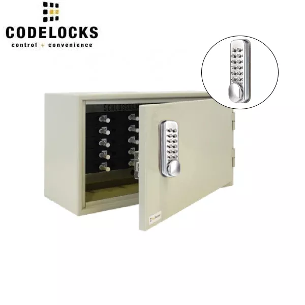*Discontinued* CodeLocks - Key Control Hook Key Control Cabinet w/ CL160 - Self Closing - Mechanical Lock - Tubular Mortise Latch - Hold Back Feature - QuickCode - Optional Cabinet Size