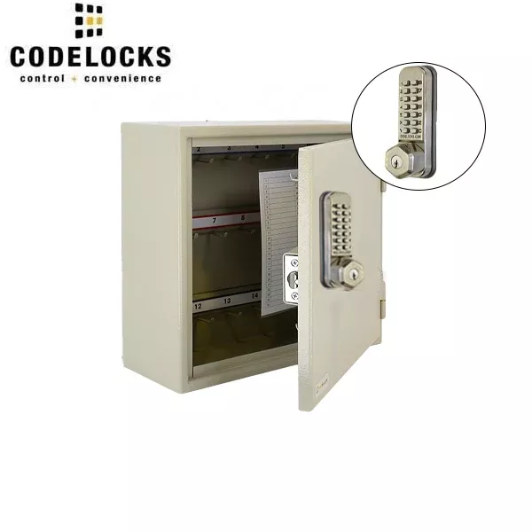*Discontinued* CodeLocks - Key Secure Extra Security Padlock Cabinet w/ CL255 - Mechanical Lock - Tubular Latch - Optional Cabinet Storage