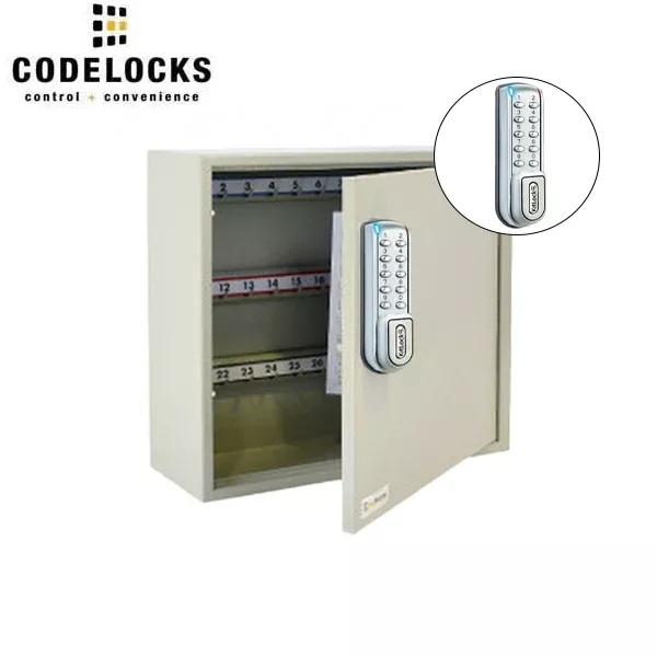 *Discontinued* CodeLocks - Key Secure Hook Key & Padlock Cabinet w/ KL1200 - IP54 - Heavy Duty - Keyless Access - Private & Public Function - Master & User - Optional Storage