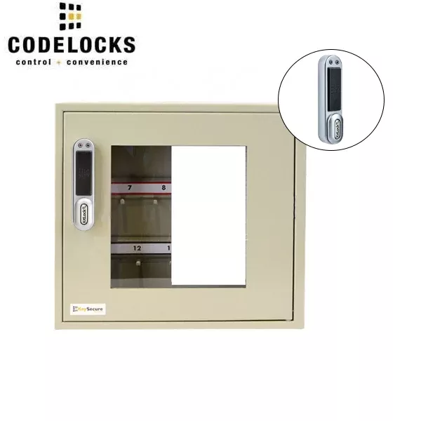 *Discontinued* CodeLocks - Key Secure View Hook Key Cabinet w/ KL1000 - RFID - Keyless Access - Private & Public Function - Master & User - Optional Cabinet Size