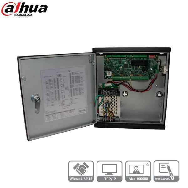*Discontinued* Dahua / Scalable Networked Access Control Panel / Enclosed / 4 Readers / TCP / RS-485 / 100K Users / 150K Event History / 9-15VDC / ASC1204C