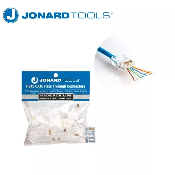 *Discontinued* Jonard Tools - CAT5e RJ45 Pass-Through Connectors (Pack of 25)