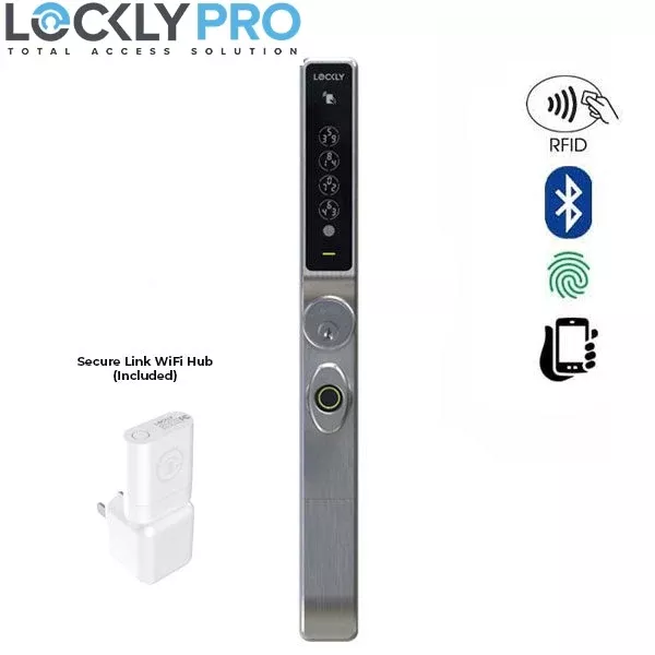 *Discontinued* Lockly Pro - PGD238TWS - GUARD - Defender Biometric Electronic Mortise Thumb Turn Set - RFID - Fingerprint Reader - Wi-Fi - Bluetooth - Stainless Steel