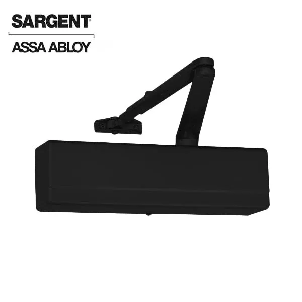 *Discontinued* Sargent - 1431 - Powerglide Door Closer - Back Check Function - Universal Standard Arm Package - Adjustable Size 1-6 - Plastic Cover - Black Suede - Fire Rated - Grade 1
