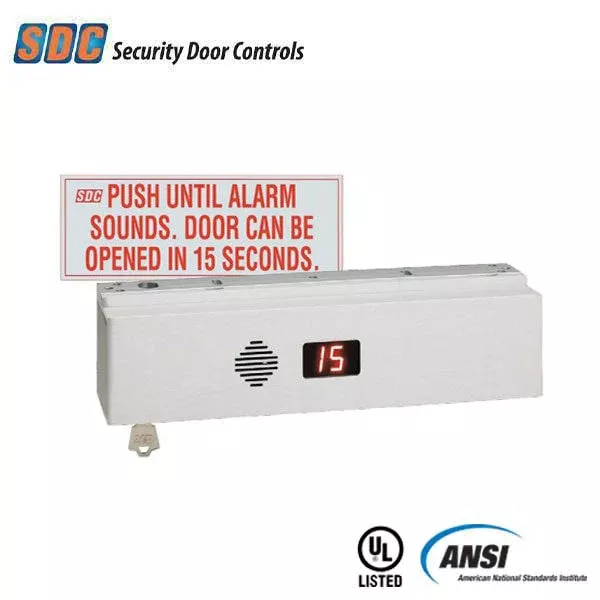 *Discontinued* SDC - 1511SNCKV - Single Delayed Egress - EM Lock - Fixed Delayed - BOCA Compliant - Surface Mount - 1650lbs. - 12/24VDC - Aluminum - Fire Rated - Grade 1