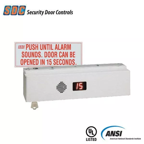 *Discontinued* SDC - 1511SNCKV - Single Delayed Egress - EM Lock - Fixed Delayed - CBC Compliant - Surface Mount - 1650lbs. - 12/24VDC - Aluminum - Fire Rated - Grade 1