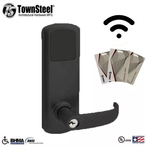 *Discontinued* TownSteel - E-Genius 5000 - Interconnected Electronic Touch Keypad Lock - Entry - Bluetooth & RFID - 4" - On Center - Right Handed - Satin Chrome - Grade 1