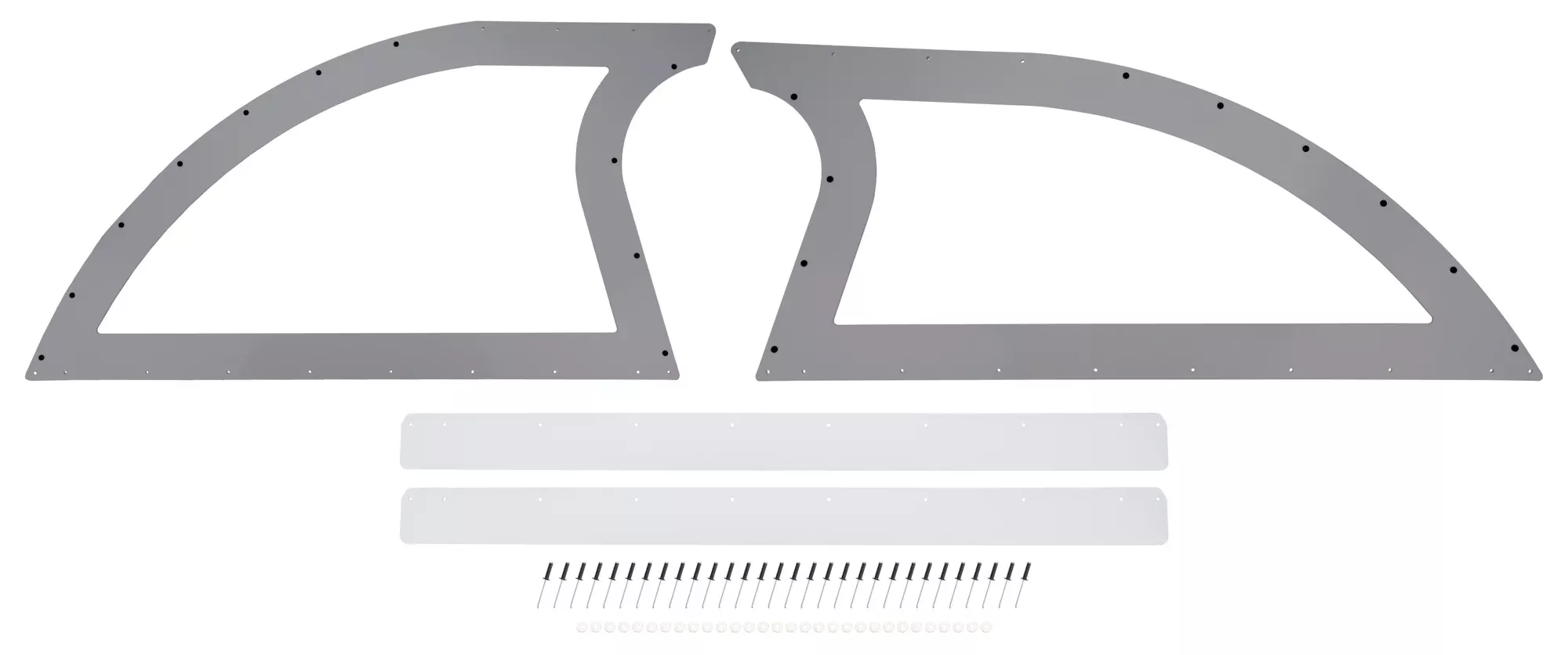 Dominator Race Body - Sail Panel Pair Late Model Gray