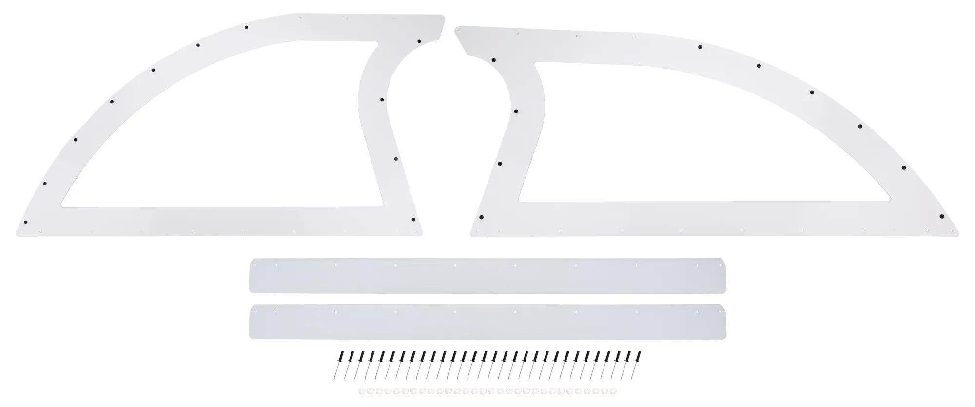 Dominator Race Body - Sail Panel Pair Late Model White