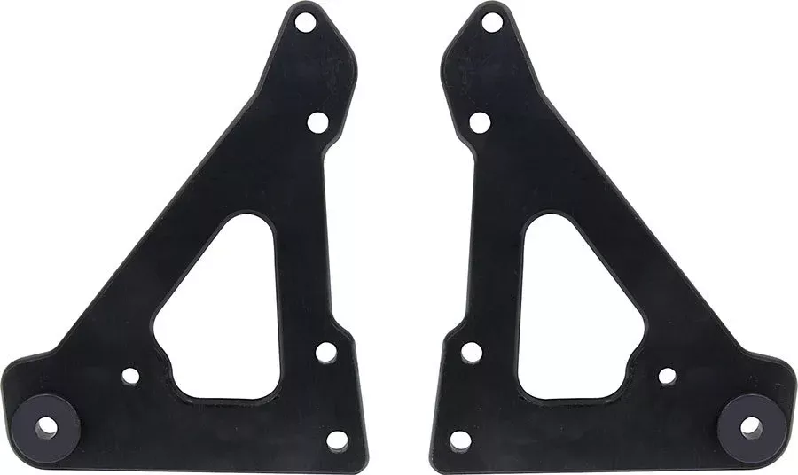 Front Engine Plate 2pc w/ Bushings Black