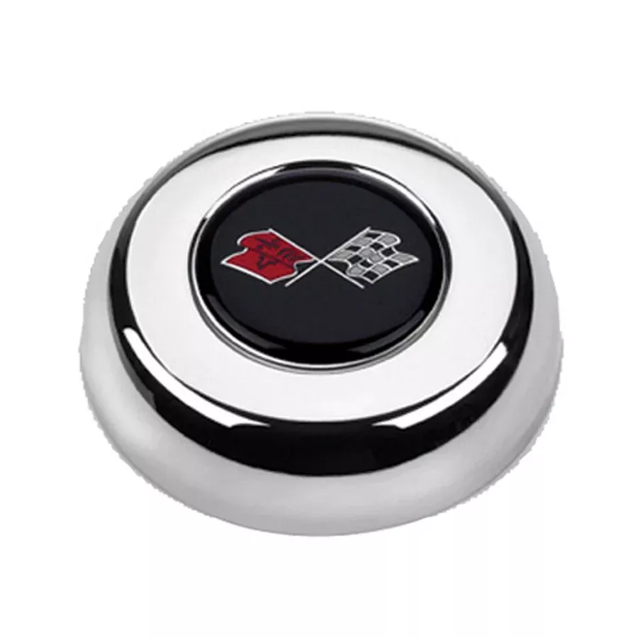 Grant - Chrome Horn Button Corvette Flags