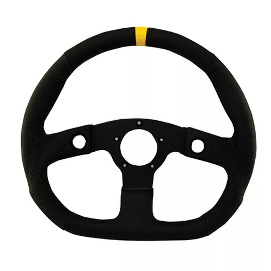 Grant - D-Shaped Diamond Grip Steering Wheel Black
