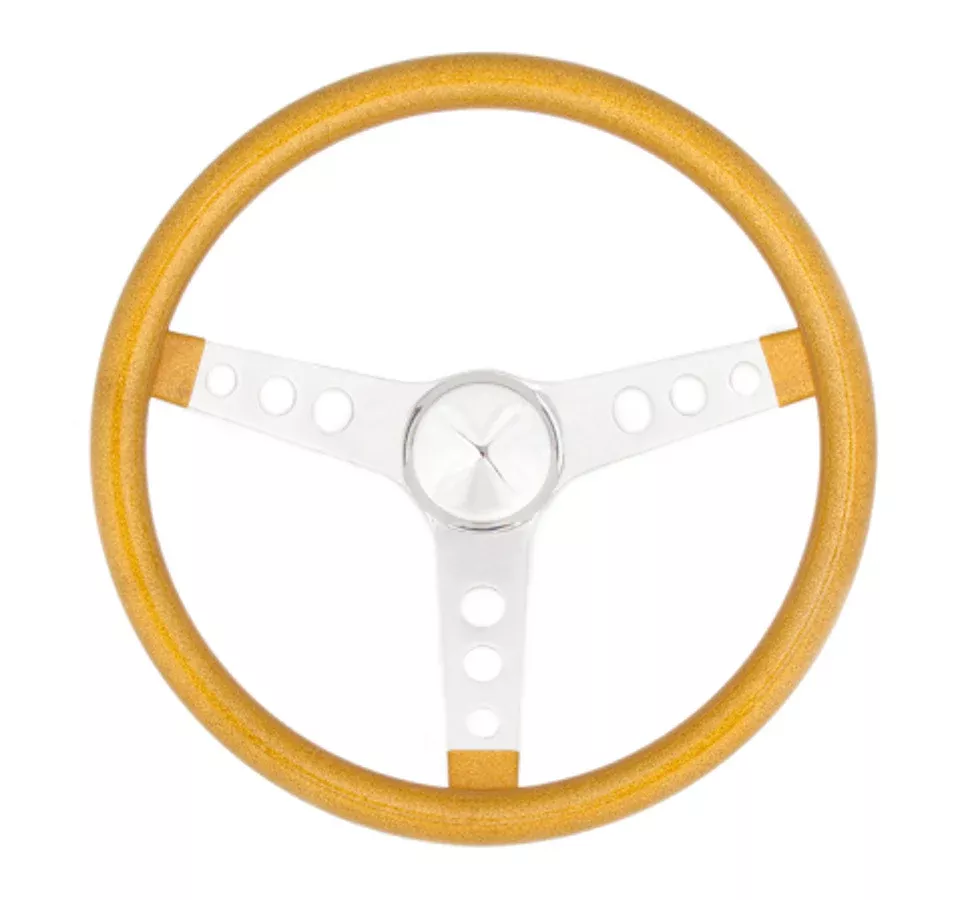 Grant - Steering Wheel Mtl Flake Gold/Spoke Chrm 13.5