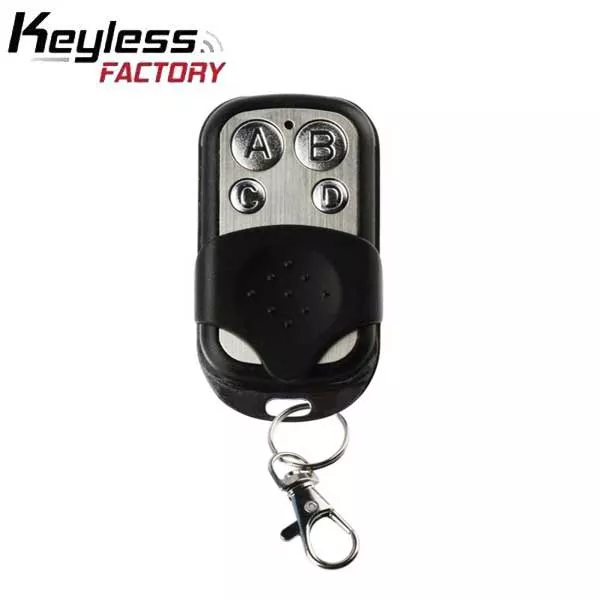 KeylessFactory - Garage Door Keychain Remote - 4-Button - Replacement - 390 MHz - 3V