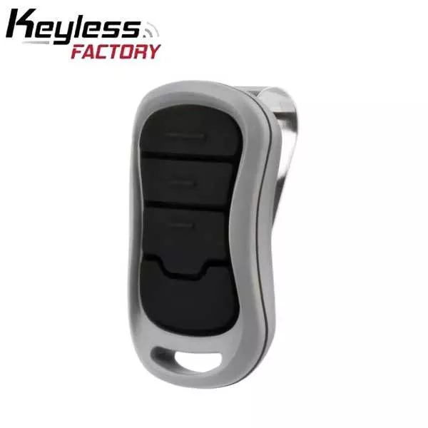 KeylessFactory - Garage Door Remote - 3-Button - Replacement - 315/390 MHz - 3V