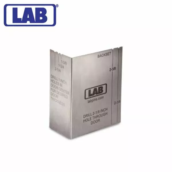 LAB - DPT1 - Laser Engraved Door Prep Template - Stainless Steel