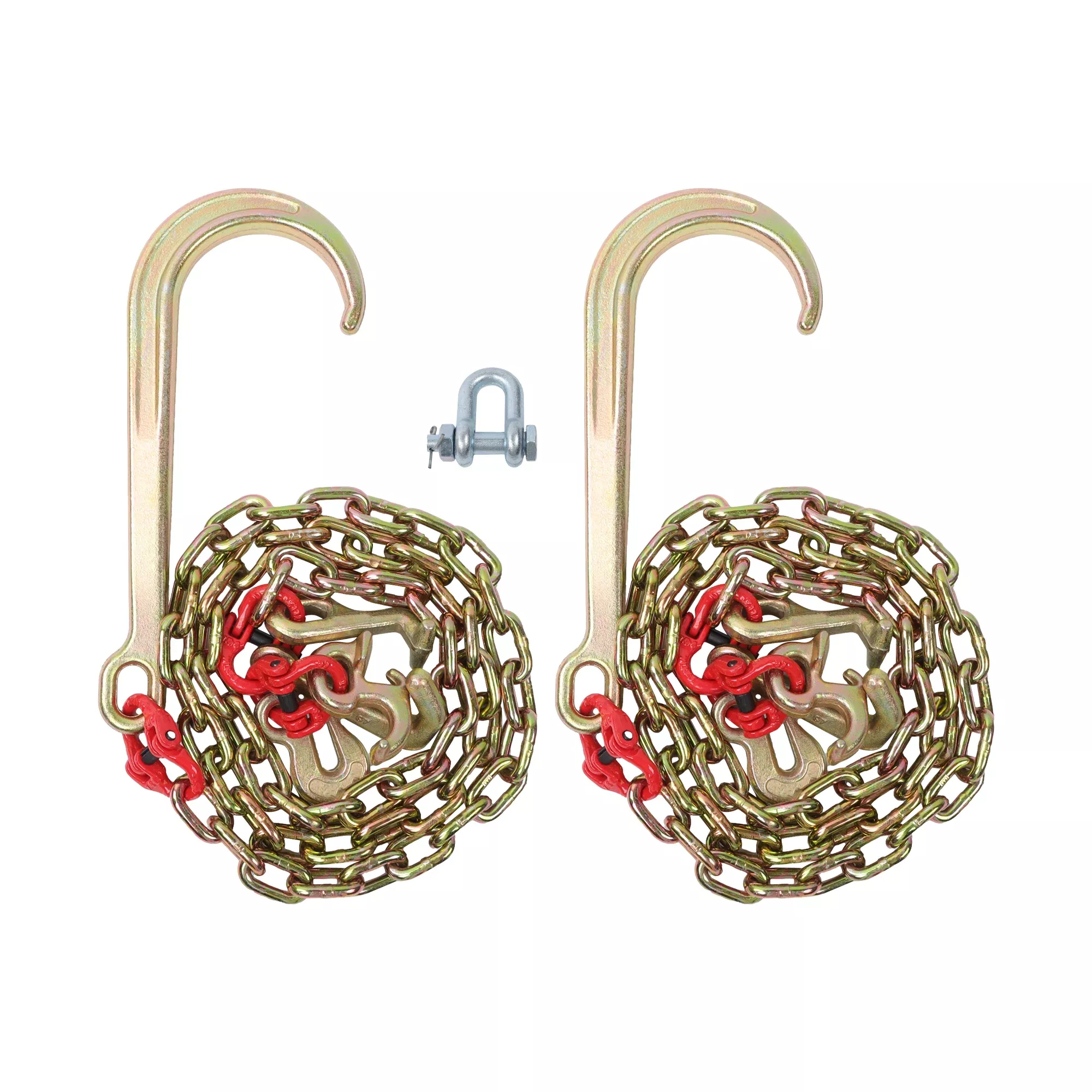 Labwork 2PCS 5/16" x6ft G80 Chain with J Hook for Towing