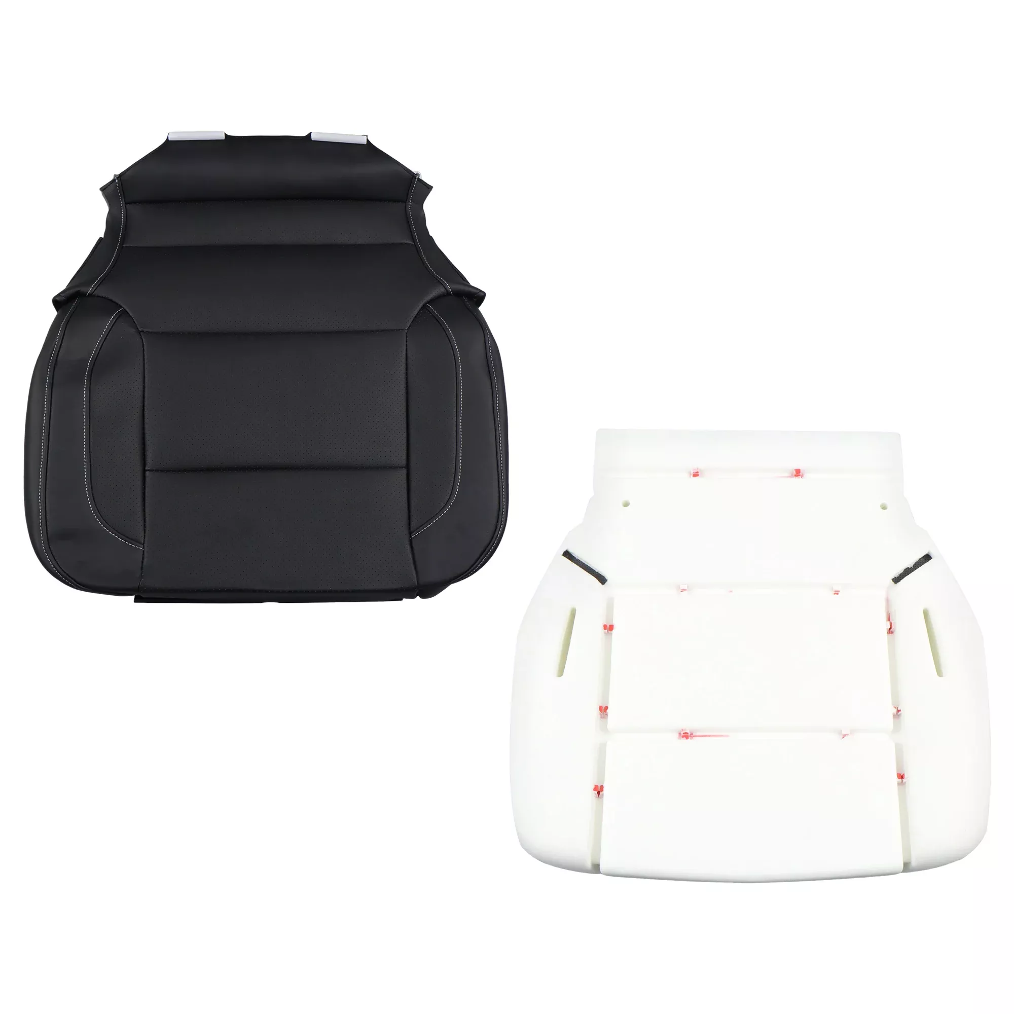 Labwork 2Pcs Seat Cover Foam Cushion Replacement for Silverado 2014-2019