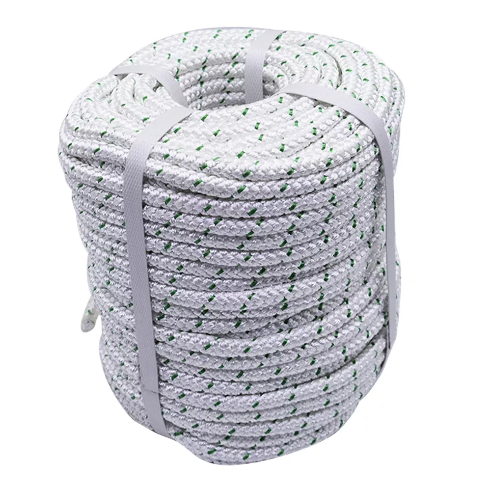 labwork 3/8 Inch x 200 Feet Double Braid Polyester Rope High Breaking Strength Pulling Rope for Tree Work Camping Swings White