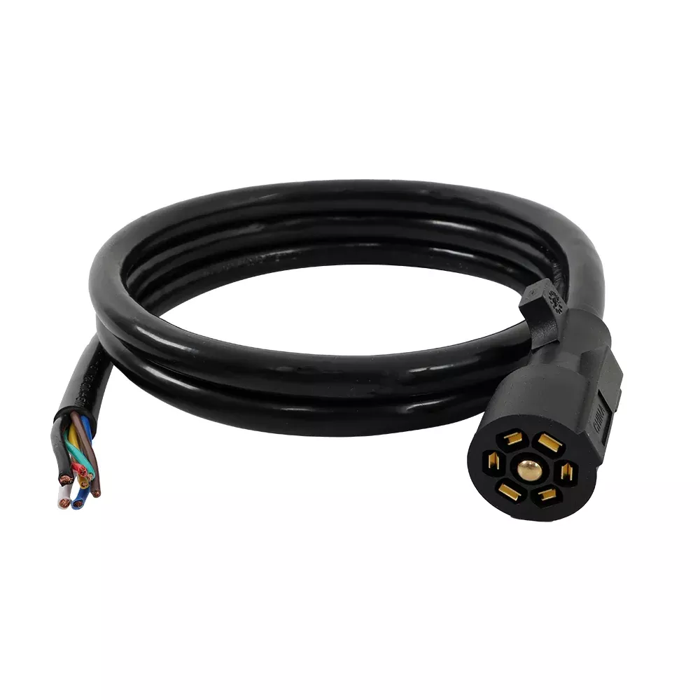 labwork 6FT 7 Pin Inline Trailer Wiring Harness Plug 7 Way Trailer Cord Replacement for RV Trailers Truck Camper