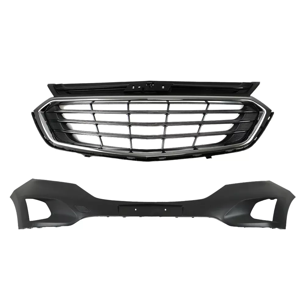 Labwork Front Bumper Cover & Bumper Upper Grille For Chevy Equinox 2018-2020
