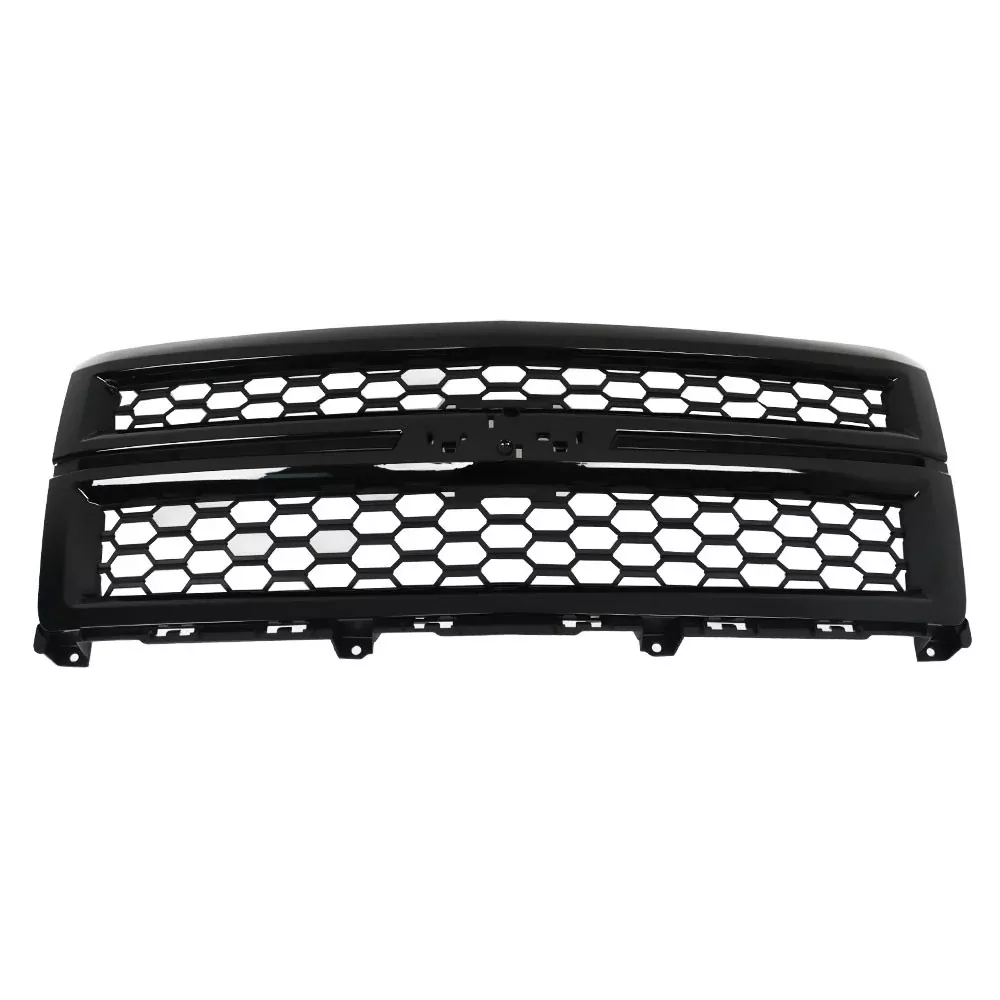 Labwork Front Upper Grille For Chevrolet Silverado 1500 2014-2015 Gloss Black