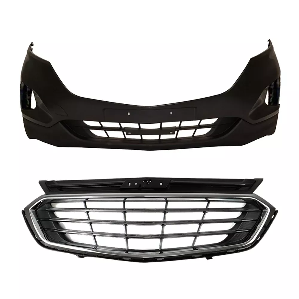 Labwork Front Upper Grille+Front Bumper Assembly For Chevy Equinox 2018 2019