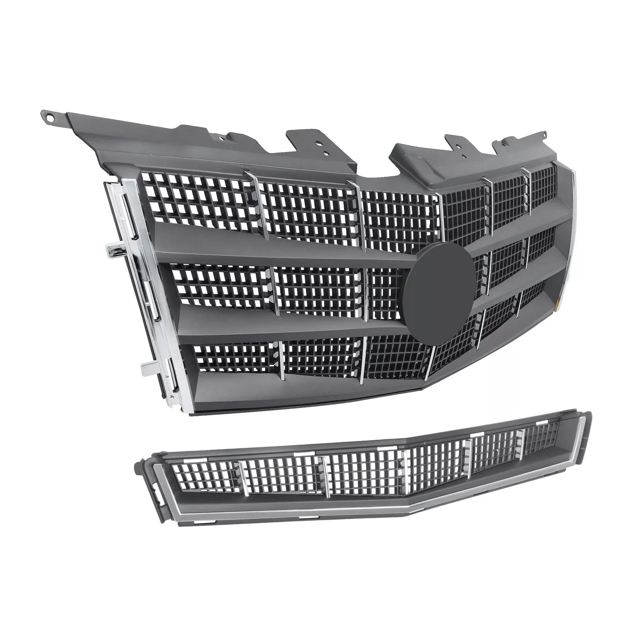 Labwork Front Upper & Lower Side Grill Set Plastic For Cadillac CTS 2008-2011