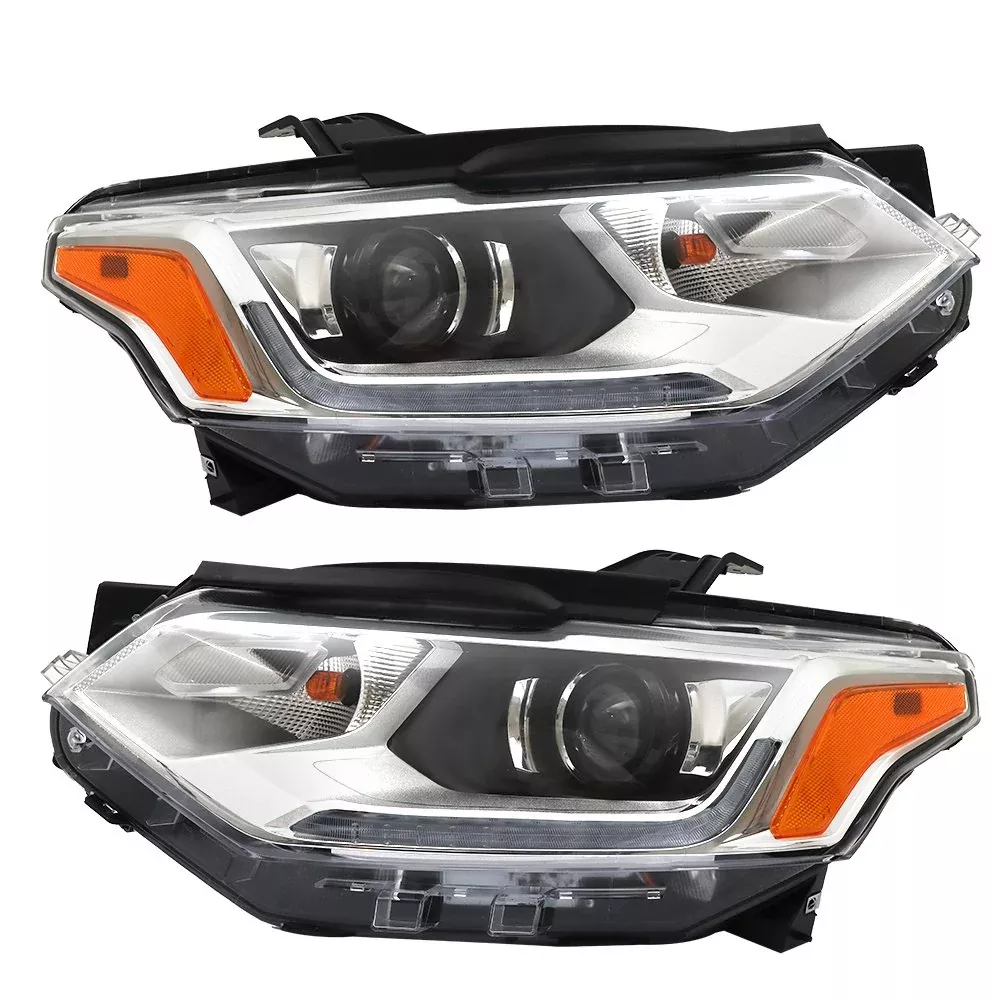 Labwork Left+Right Headlight For 2018-2021 Chevrolet Traverse LED DRL HID Chrome