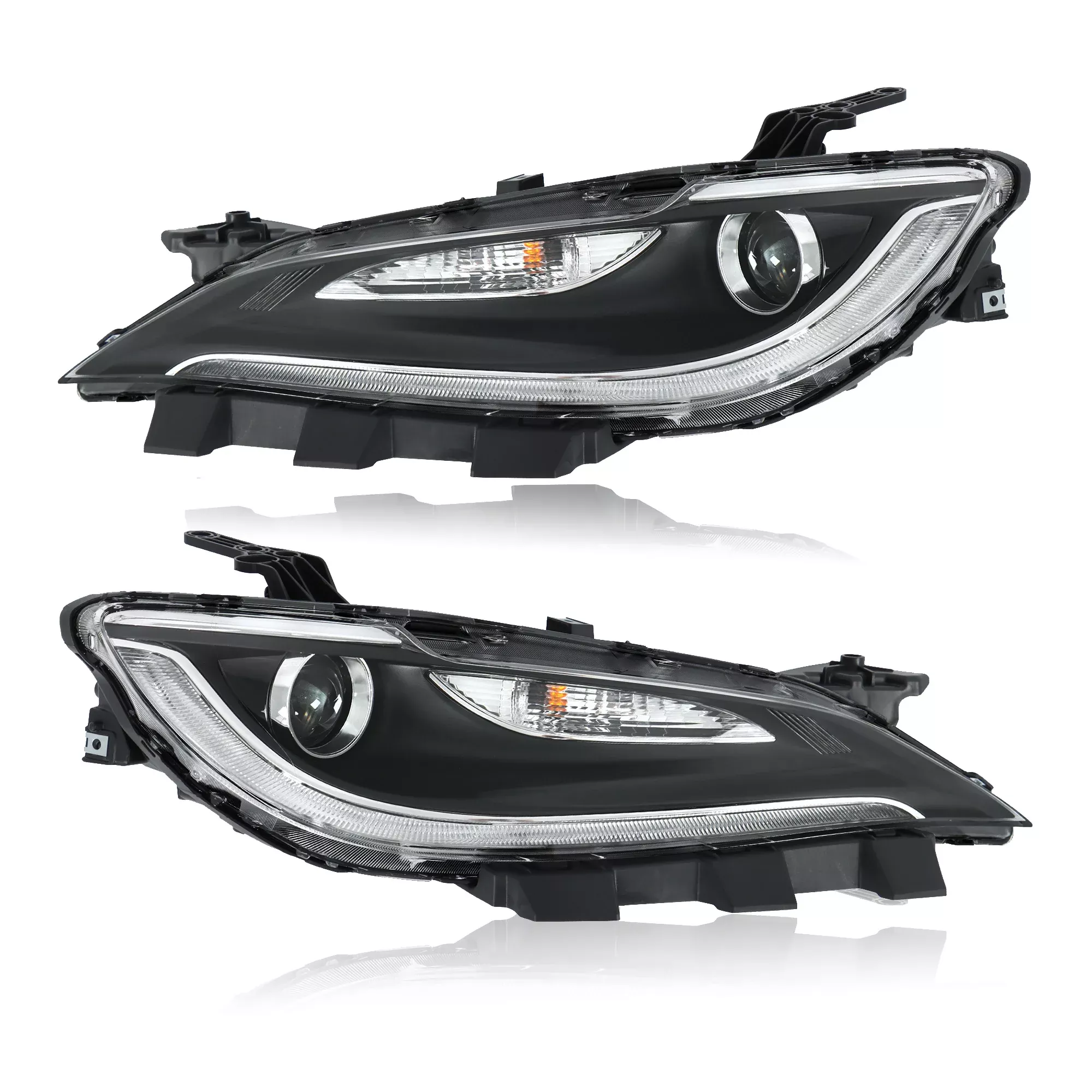 Labwork Left+Right Headlight For Chrysler 200 2015-2017 Halogen W/LED DRL Pair