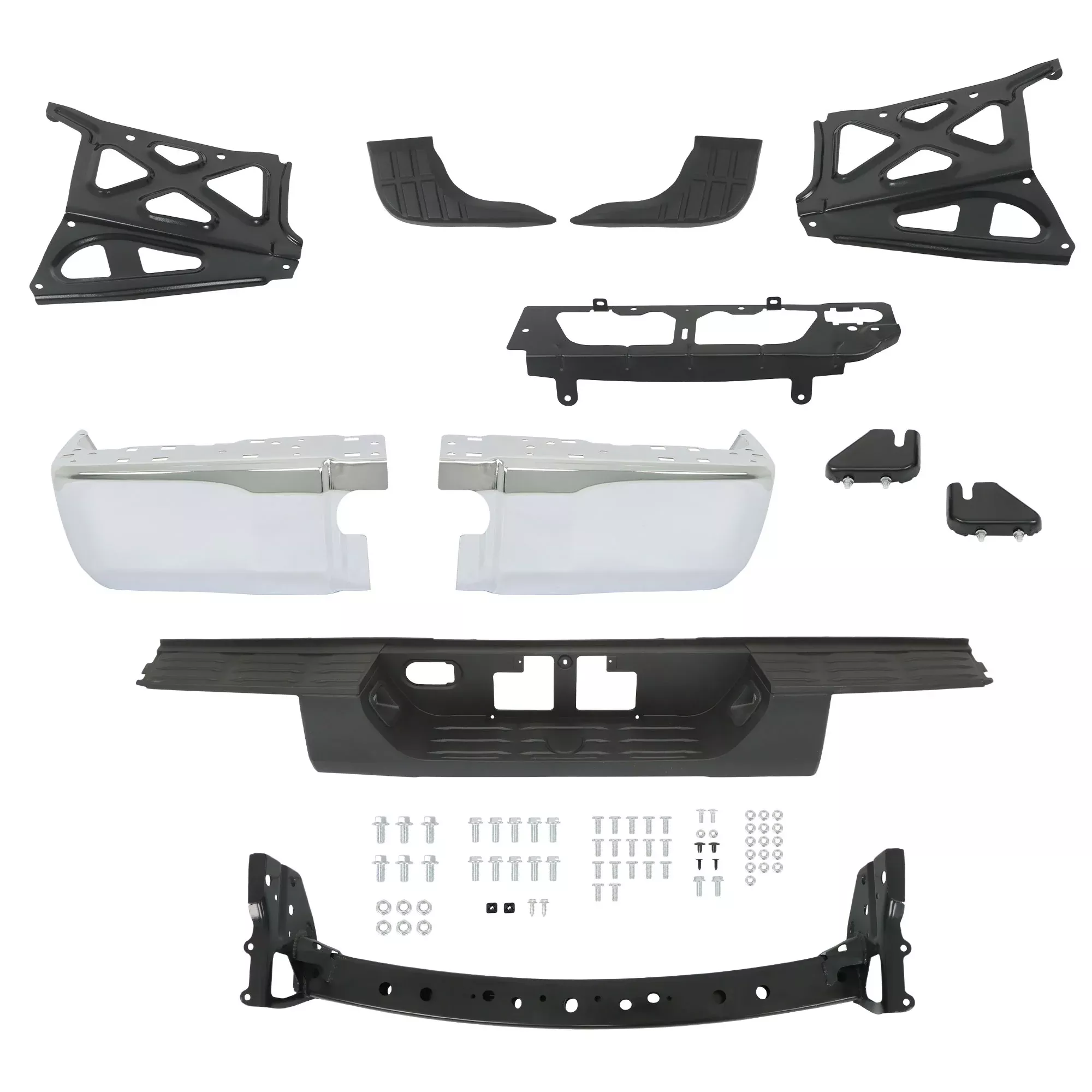 Labwork Rear Bumper Assembly For 2014 2015 - 2021 Toyota Tundra Complete Chrome