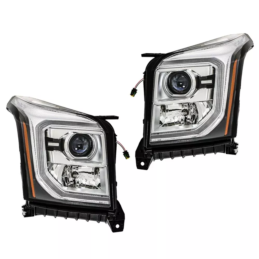Labwork RH+LH [Halogen] Projector Headlights For GMC Yukon 2015-2017 W/LED DRL